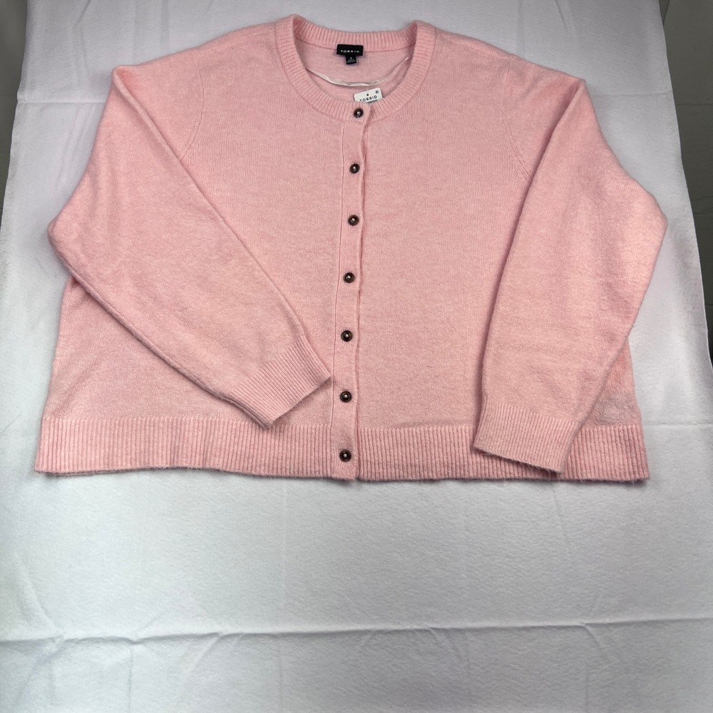 Torrid Pink Cardigan Soft Knit Sweater Woman's Plus Size 4X NWT Size 4 - Picture 9 of 9